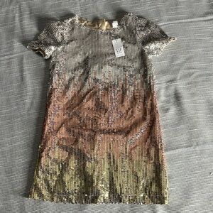 GAP Sequin Kids Dress - Gold and Silver